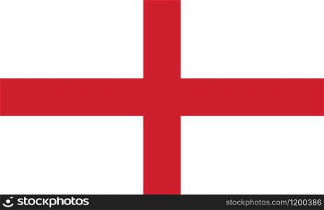 Flag of England, vector illustration official symbol of the state. Flag of England, vector illustration