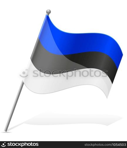 flag of Estonia vector illustration isolated on white background