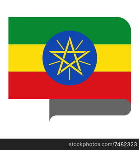 Flag of Ethiopia horizontal shape, pointer for world map. Flag horizontal shape, pointer for world map