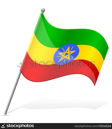 flag of Ethiopia vector illustration isolated on white background