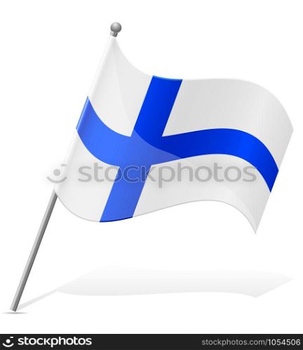 flag of Finland vector illustration isolated on white background