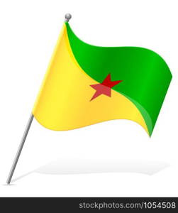 flag of French Guiana vector illustration isolated on white background