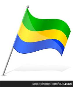 flag of Gabon vector illustration isolated on white background