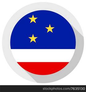 Flag of Gagauzia, Round shape icon on white background, vector illustration