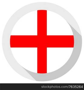 Flag of george&rsquo;s cross, Round shape icon on white background, vector illustration