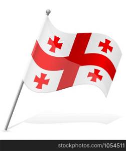 flag of Georgia vector illustration isolated on white background