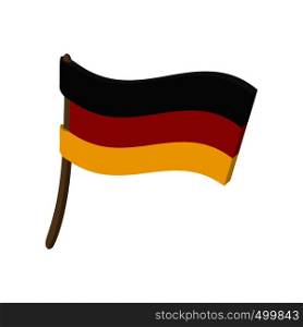 Flag of Germany icon in cartoon style on a white background . Flag of Germany icon, cartoon style