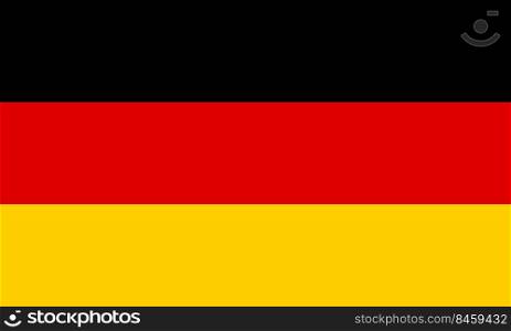 Flag of Germany. The national symbol of the country. Simple style