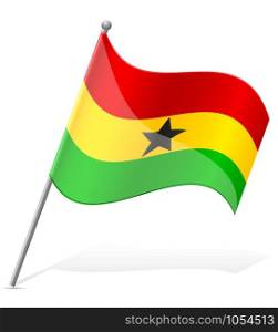 flag of Ghana vector illustration isolated on white background