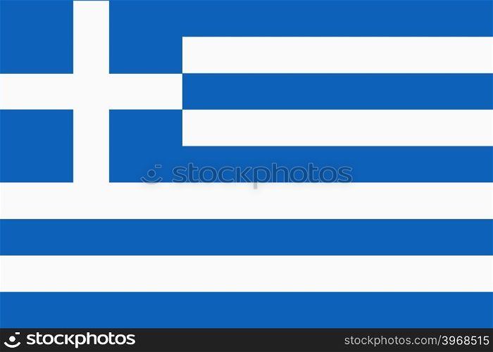Flag of Greece. Color style. Vector illustration. Flag of Greece