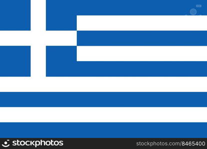 Flag of Greece. The national symbol of the country. Simple style