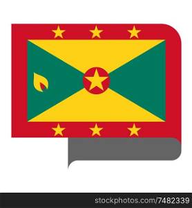 Flag of Grenada horizontal shape, pointer for world map. Flag horizontal shape, pointer for world map
