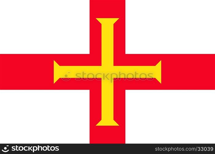 Flag of Guernsey. Flag of Guernsey. Vector illustration eps 10