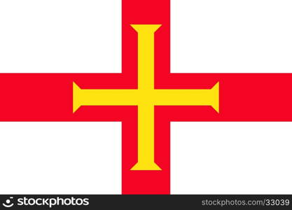 Flag of Guernsey. Flag of Guernsey. Vector illustration eps 10