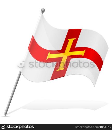 flag of Guernsey vector illustration isolated on white background