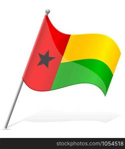 flag of Guinea-Bissau vector illustration isolated on white background