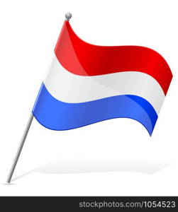 flag of Holland vector illustration isolated on white background