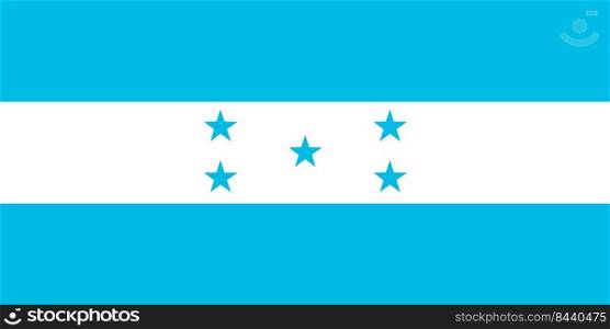Flag of Honduras. The national symbol of the country. Simple style