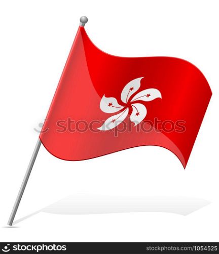 flag of Hong Kong vector illustration isolated on white background