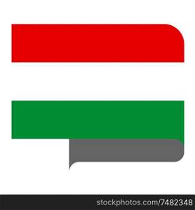 Flag of Hungary horizontal shape, pointer for world map. Flag horizontal shape, pointer for world map