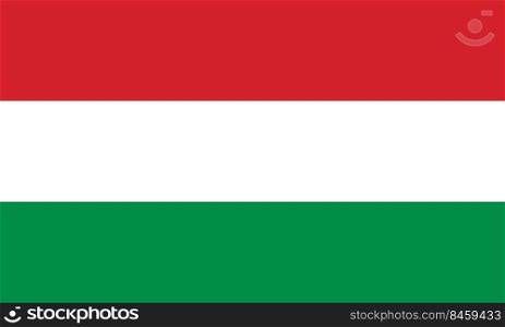 Flag of Hungary. The national symbol of the country. Simple style
