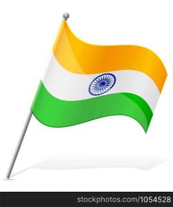 flag of India vector illustration isolated on white background