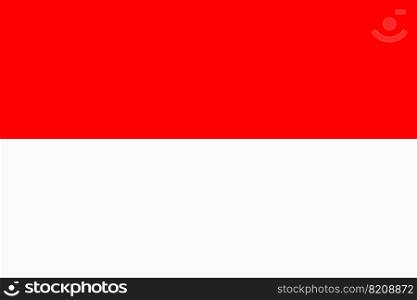 Flag of Indonesia. Indonesian national banner and patriotic symbol. Official colors. Flat vector illustration.. Flag of Indonesia. Official colors. Flat vector illustration