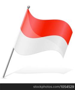 flag of Indonesia vector illustration isolated on white background