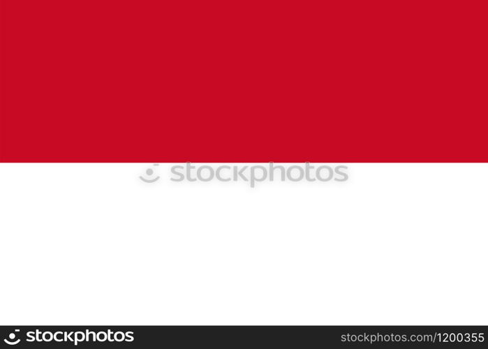 Flag of Indonesia, vector illustration Official symbol of the country. Flag of Indonesia, vector illustration