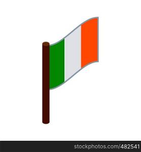 Flag of Ireland isometric 3d icon on a white background. Flag of Ireland isometric 3d icon