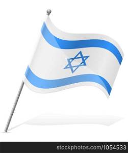 flag of Israel vector illustration isolated on white background
