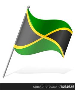 flag of Jamaica vector illustration isolated on white background