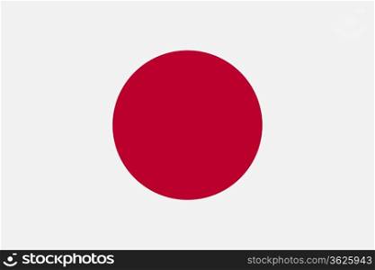 Flag of Japan. Color style. Vector illustration. Flag of Japan