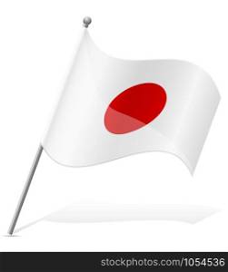 flag of Japan vector illustration isolated on white background