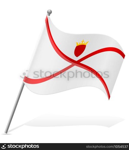 flag of Jersey vector illustration isolated on white background