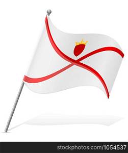 flag of Jersey vector illustration isolated on white background