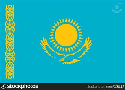 Flag of Kazakhstan. Flag of Kazakhstan. Vector illustration eps 10