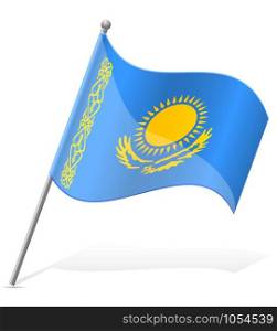 flag of Kazakhstan vector illustration isolated on white background
