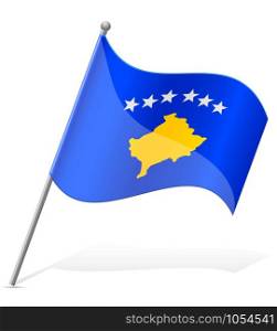flag of Kosovo vector illustration isolated on white background