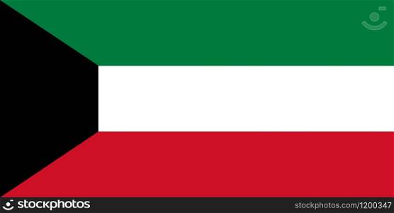 Flag of Kuwait, vector illustration