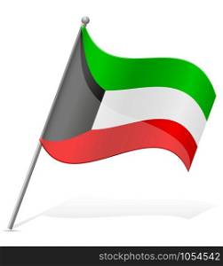 flag of Kuwait vector illustration isolated on white background