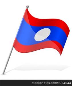 flag of Laos vector illustration isolated on white background
