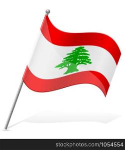 flag of Lebanon vector illustration isolated on white background