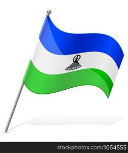 flag of Lesotho vector illustration isolated on white background