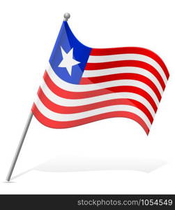 flag of Liberia vector illustration isolated on white background