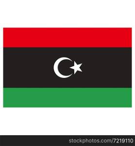 flag of Libya on white background. Libya flag sign. flat style.