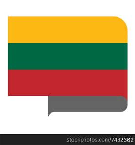 Flag of Lithuania horizontal shape, pointer for world map. Flag horizontal shape, pointer for world map