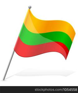 flag of Lithuania vector illustration isolated on white background