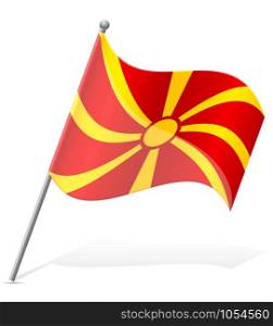 flag of Macedonia vector illustration isolated on white background