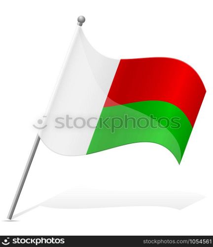 flag of Madagascar vector illustration isolated on white background